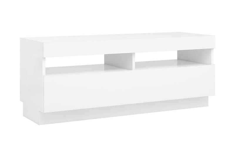 TV-bänk med LED-belysning vit 100x35x40 cm - Vit - Möbler - Tv möbel & mediamöbel - TV bänk & mediabänk