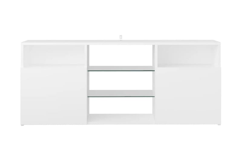 TV-bänk med LED-belysning vit 120x30x50 cm - Vit - Möbler - Tv möbel & mediamöbel - TV bänk & mediabänk