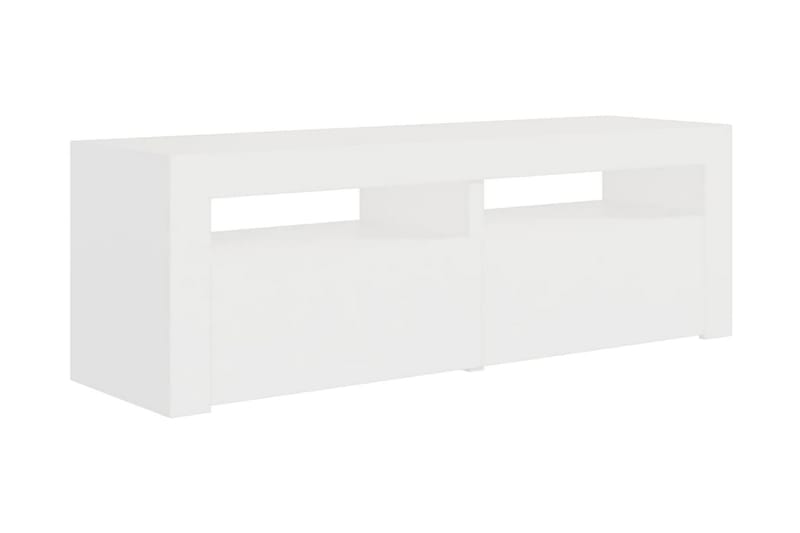 TV-bänk med LED-belysning vit 120x35x40 cm - Vit - Möbler - Tv möbel & mediamöbel - TV bänk & mediabänk