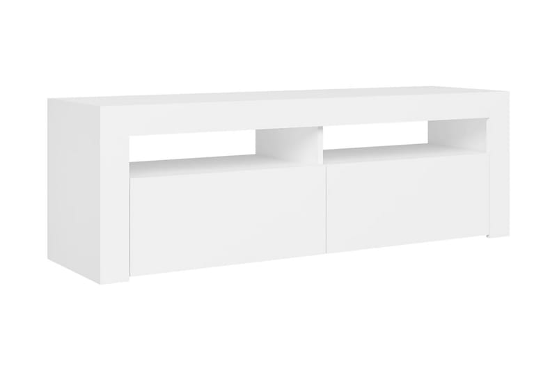 TV-bänk med LED-belysning vit 120x35x40 cm - Vit - Möbler - Tv möbel & mediamöbel - TV bänk & mediabänk