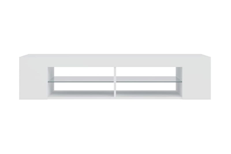 TV-bänk med LED-belysning vit 135x39x30 cm - Vit - Möbler - Tv möbel & mediamöbel - TV bänk & mediabänk