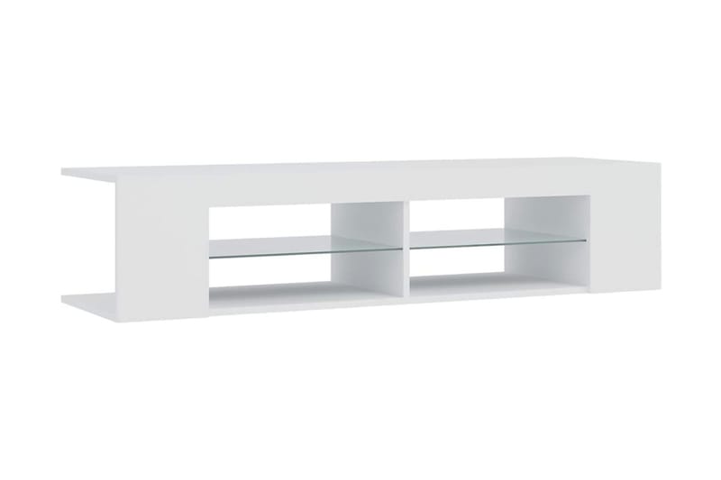 TV-bänk med LED-belysning vit 135x39x30 cm - Vit - Möbler - Tv möbel & mediamöbel - TV bänk & mediabänk