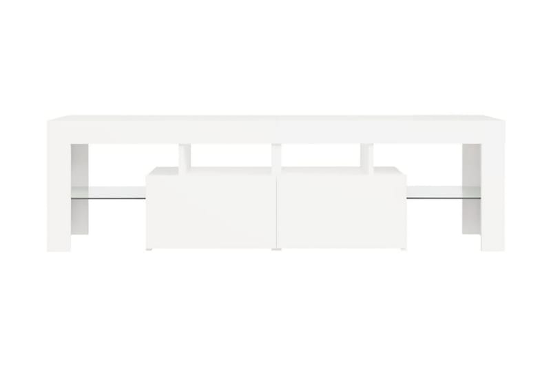 TV-bänk med LED-belysning vit 140x35x40 cm - Vit - Möbler - Tv möbel & mediamöbel - TV bänk & mediabänk