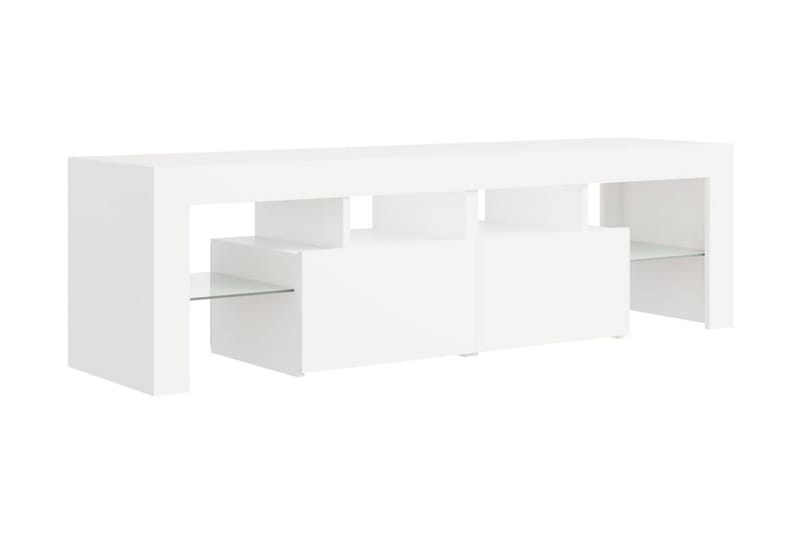 TV-bänk med LED-belysning vit 140x35x40 cm - Vit - Möbler - Tv möbel & mediamöbel - TV bänk & mediabänk