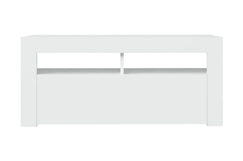 TV-bänk med LED-belysning vit 90x35x40 cm - Vit - Möbler - Tv möbel & mediamöbel - TV bänk & mediabänk