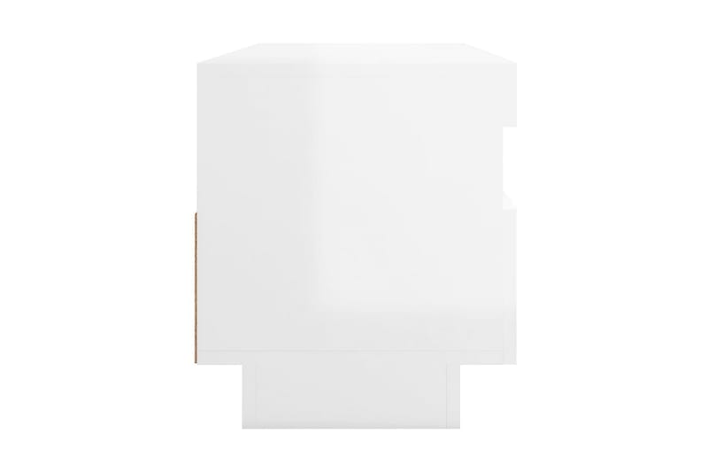 TV-bänk med LED-belysning vit högglans 100x35x40 cm - Vit - Möbler - Tv möbel & mediamöbel - TV bänk & mediabänk