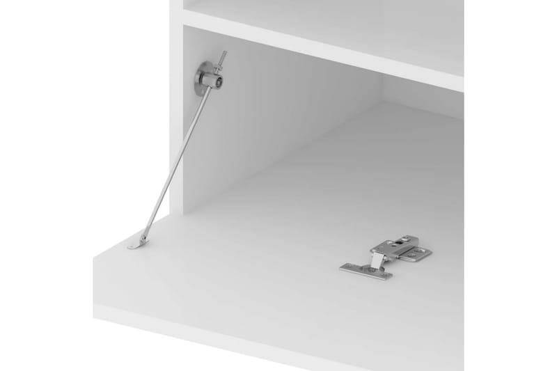 Tv-bänk med LED-belysning vit högglans 75x35x40 cm - Vit - Möbler - Tv möbel & mediamöbel - TV bänk & mediabänk