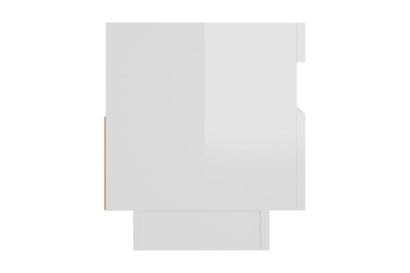 TV-bänk med LED-belysning vit högglans 80x35x40 cm - Vit - Möbler - Tv möbel & mediamöbel - TV bänk & mediabänk