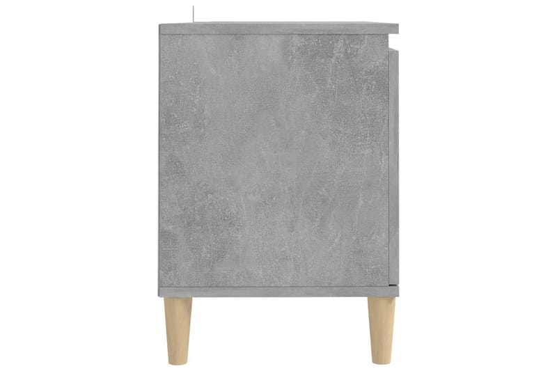 TV-bänk med massiva ben betonggrå 103,5x35x50 cm - Grå - Möbler - Tv möbel & mediamöbel - TV bänk & mediabänk