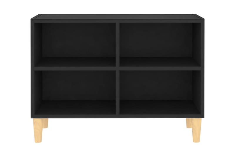 TV-bänk med massiva ben svart 69,5x30x50 cm - Svart - Möbler - Tv möbel & mediamöbel - TV bänk & mediabänk