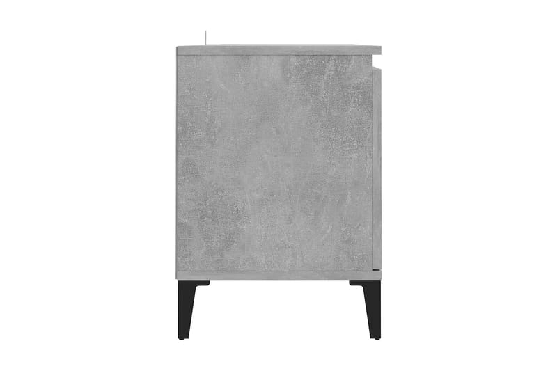 TV-bänk med metallben betonggrå 103,5x35x50 cm - Grå - Möbler - Tv möbel & mediamöbel - TV bänk & mediabänk