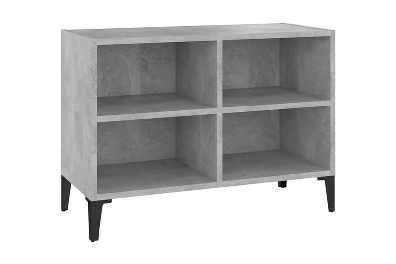 TV-bänk med metallben betonggrå 69,5x30x50 cm - Grå - Möbler - Tv möbel & mediamöbel - TV bänk & mediabänk