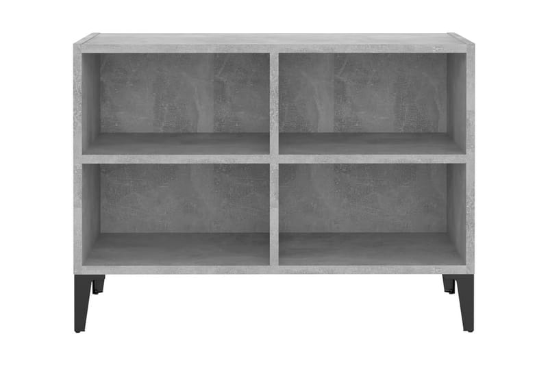 TV-bänk med metallben betonggrå 69,5x30x50 cm - Grå - Möbler - Tv möbel & mediamöbel - TV bänk & mediabänk
