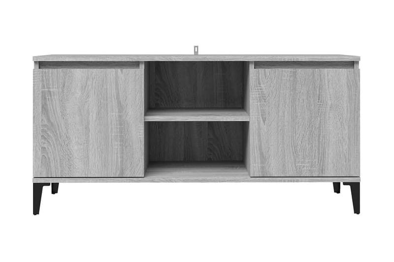 TV-bänk med metallben grå sonoma 103,5x35x50 cm - Grå - Möbler - Tv möbel & mediamöbel - TV bänk & mediabänk