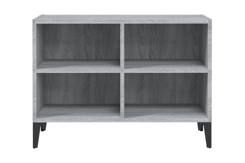 TV-bänk med metallben grå sonoma-ek 69,5x30x50 cm - Grå - Möbler - Tv möbel & mediamöbel - TV bänk & mediabänk
