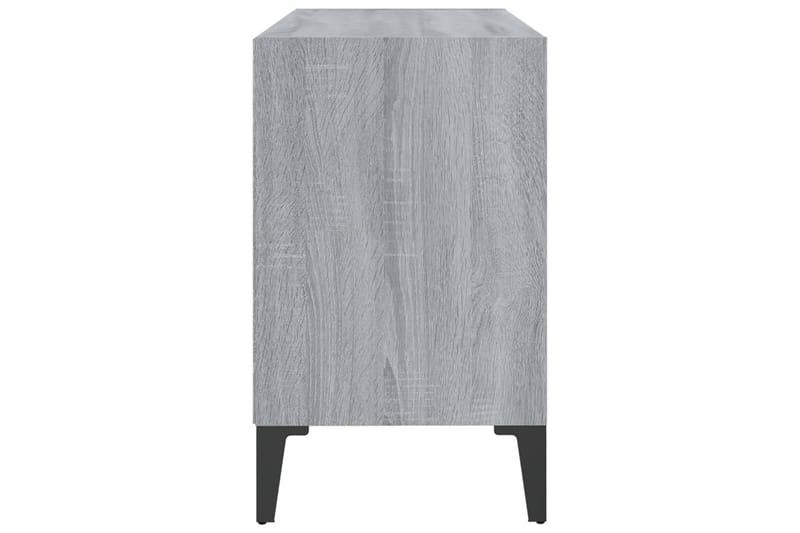TV-bänk med metallben grå sonoma-ek 69,5x30x50 cm - Grå - Möbler - Tv möbel & mediamöbel - TV bänk & mediabänk
