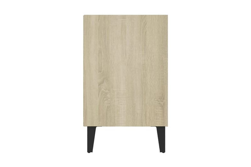 TV-bänk med metallben sonoma-ek 103,5x30x50 cm - Brun - Möbler - Tv möbel & mediamöbel - TV bänk & mediabänk