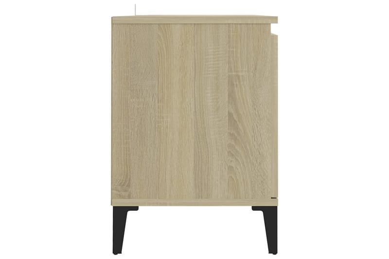 TV-bänk med metallben sonoma-ek 103,5x35x50 cm - Brun - Möbler - Tv möbel & mediamöbel - TV bänk & mediabänk
