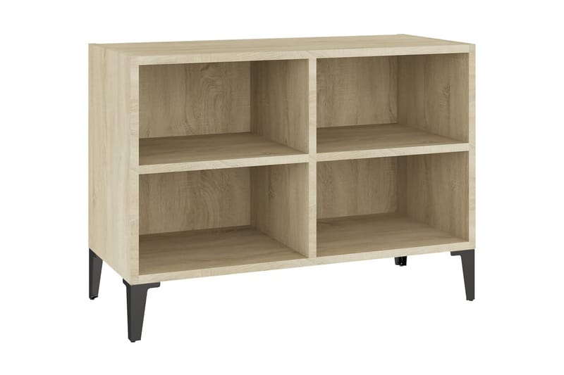 TV-bänk med metallben sonoma-ek 69,5x30x50 cm - Brun - Möbler - Tv möbel & mediamöbel - TV bänk & mediabänk