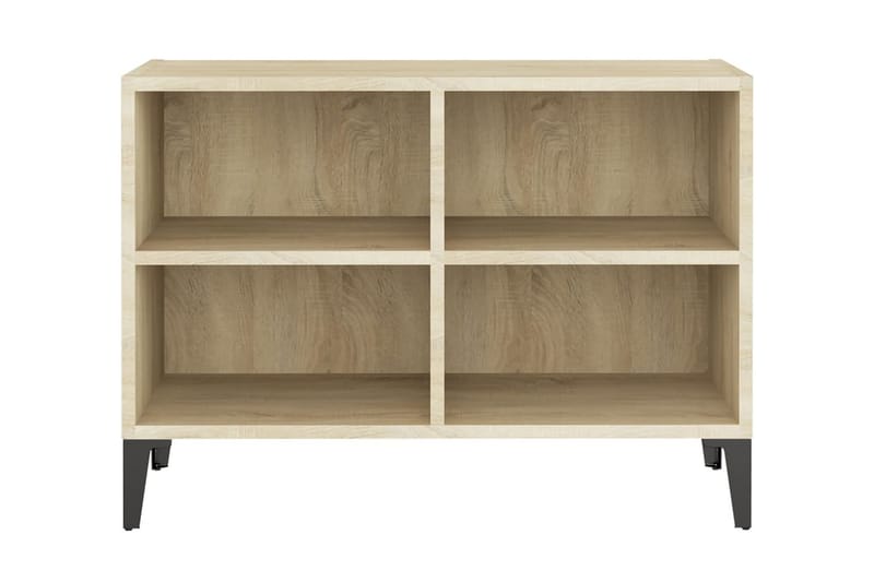 TV-bänk med metallben sonoma-ek 69,5x30x50 cm - Brun - Möbler - Tv möbel & mediamöbel - TV bänk & mediabänk