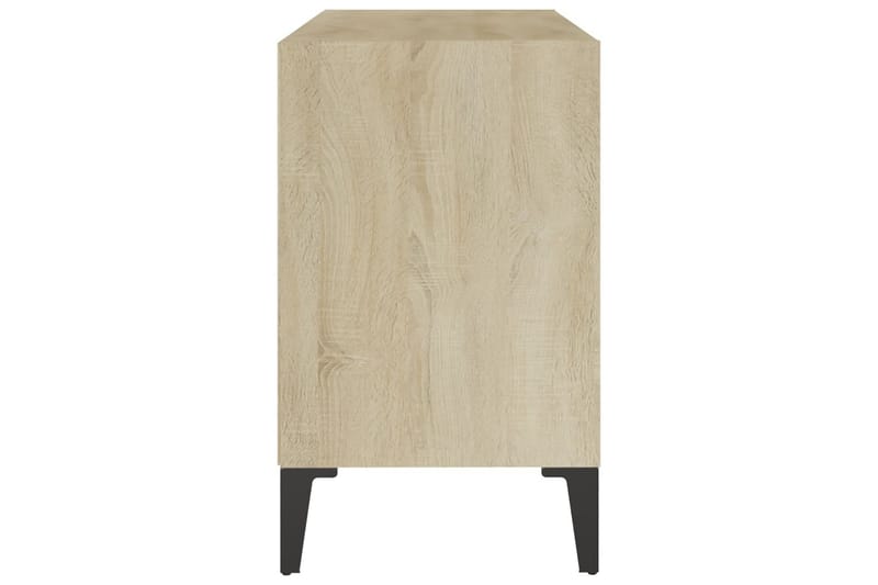 TV-bänk med metallben sonoma-ek 69,5x30x50 cm - Brun - Möbler - Tv möbel & mediamöbel - TV bänk & mediabänk
