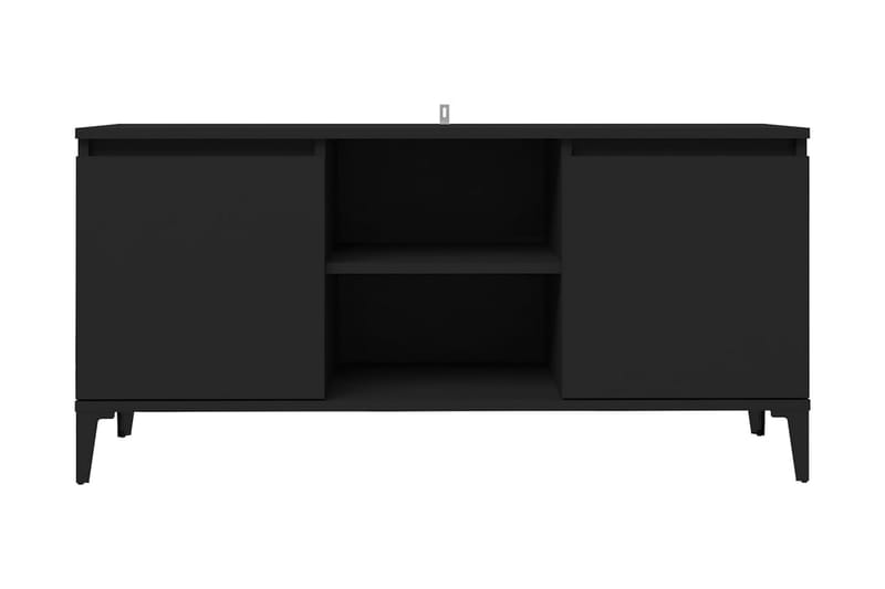 TV-bänk med metallben svart 103,5x35x50 cm - Svart - Möbler - Tv möbel & mediamöbel - TV bänk & mediabänk