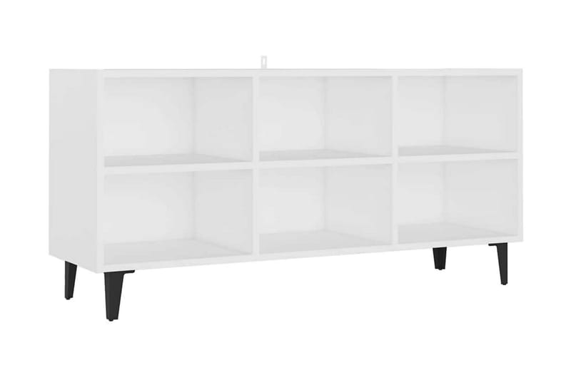 TV-bänk med metallben vit 103,5x30x50 cm - Vit - Möbler - Tv möbel & mediamöbel - TV bänk & mediabänk
