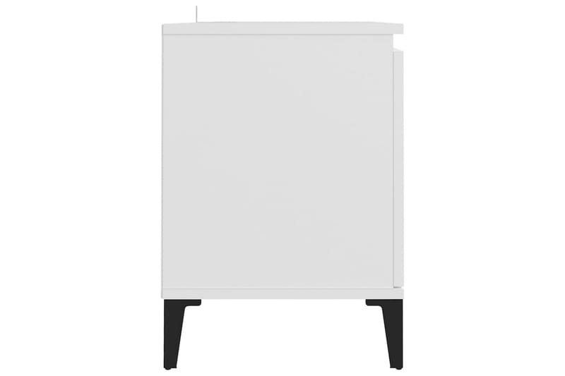 TV-bänk med metallben vit 103,5x35x50 cm - Vit - Möbler - Tv möbel & mediamöbel - TV bänk & mediabänk