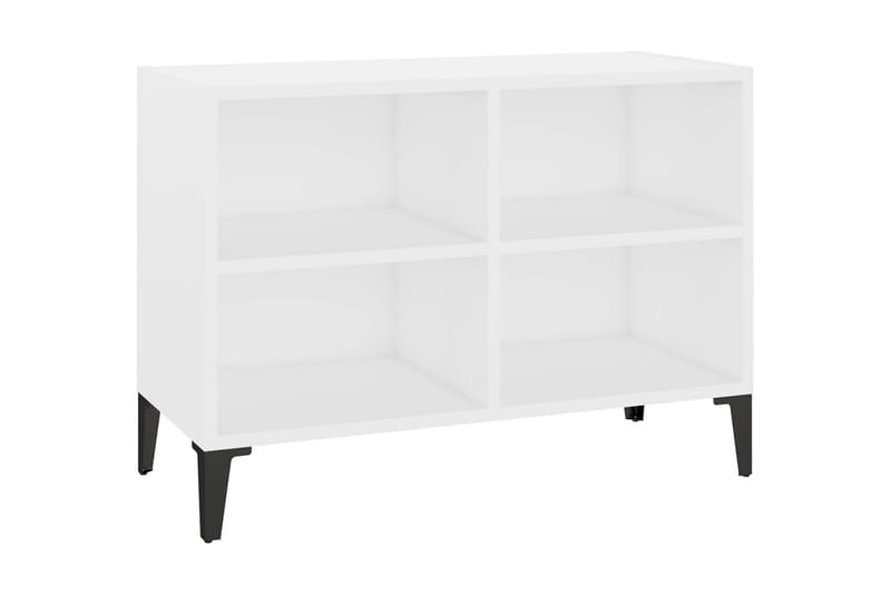 TV-bänk med metallben vit 69,5x30x50 cm - Vit - Möbler - Tv möbel & mediamöbel - TV bänk & mediabänk