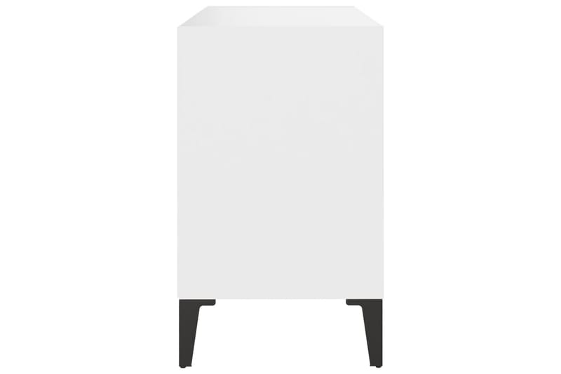 TV-bänk med metallben vit 69,5x30x50 cm - Vit - Möbler - Tv möbel & mediamöbel - TV bänk & mediabänk