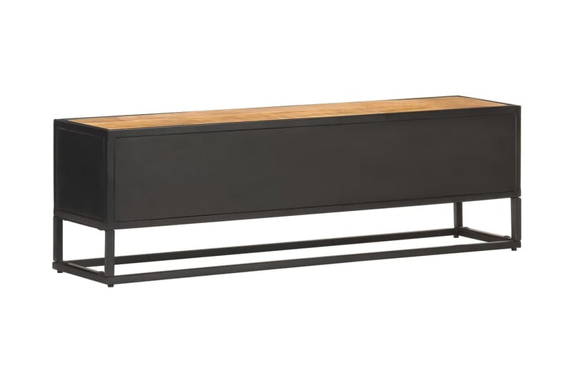 TV-bänk med snidad dörr 130x30x40 cm grovt mangoträ - Brun - Möbler - Tv möbel & mediamöbel - TV bänk & mediabänk