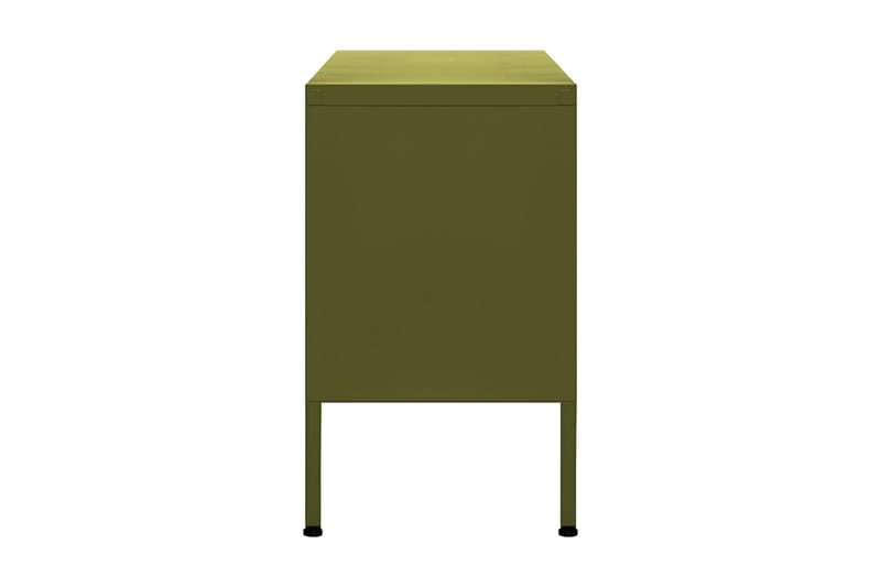 Tv-bänk olivgrön 105x35x50 cm stål - Grön - Möbler - Tv möbel & mediamöbel - TV bänk & mediabänk