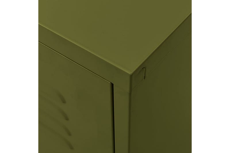 Tv-bänk olivgrön 105x35x50 cm stål - Grön - Möbler - Tv möbel & mediamöbel - TV bänk & mediabänk