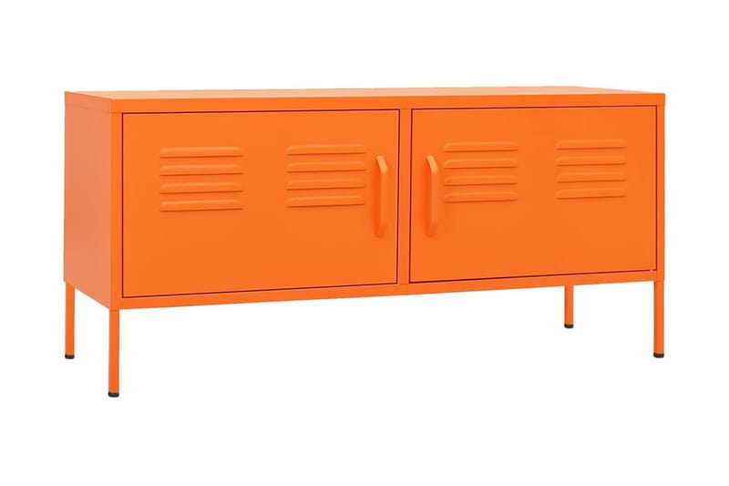 Tv-bänk orange 105x35x50 cm stål - Orange - TV bänk & mediabänk
