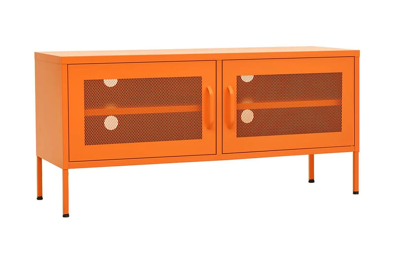 Tv-bänk orange 105x35x50 cm stål - Orange - TV bänk & mediabänk