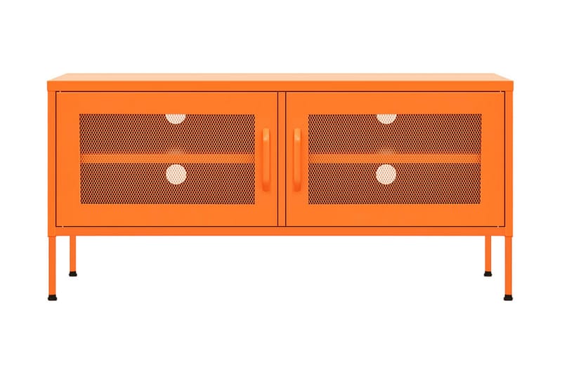 Tv-bänk orange 105x35x50 cm stål - Orange - TV bänk & mediabänk