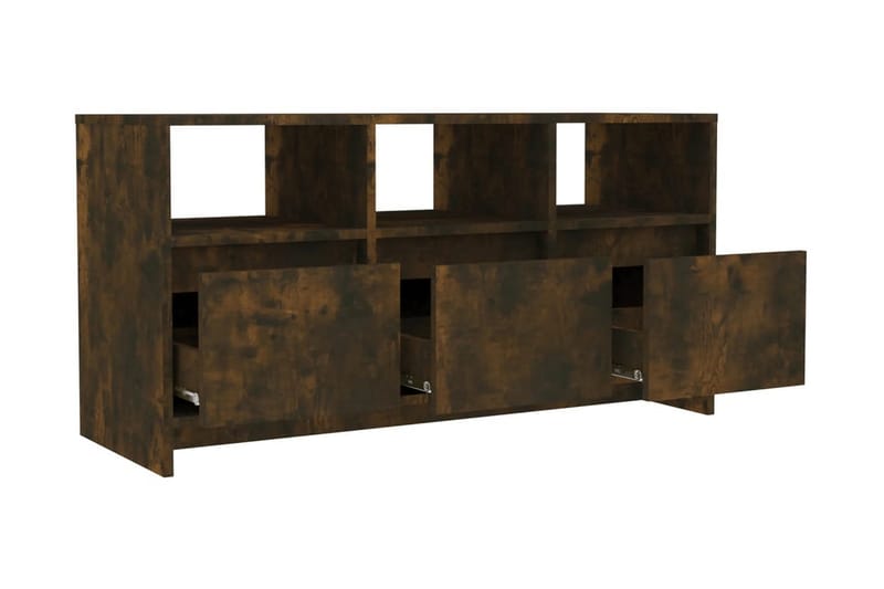 TV-bänk rökfärgad ek 102x37,5x52,5 cm spånskiva - Brun - Möbler - Tv möbel & mediamöbel - TV bänk & mediabänk