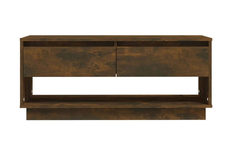 TV-bänk rökfärgad ek 102x41x44 cm spånskiva - Brun - Möbler - Tv möbel & mediamöbel - TV bänk & mediabänk