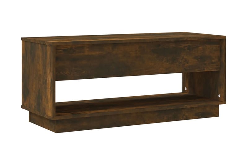 TV-bänk rökfärgad ek 102x41x44 cm spånskiva - Brun - Möbler - Tv möbel & mediamöbel - TV bänk & mediabänk