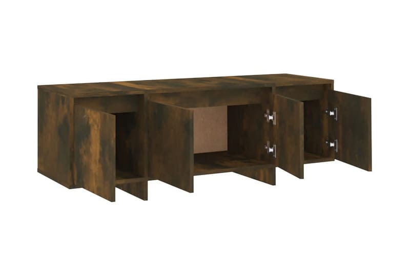 TV-bänk rökfärgad ek 120x30x40,5 cm spånskiva - Brun - Möbler - Tv möbel & mediamöbel - TV bänk & mediabänk