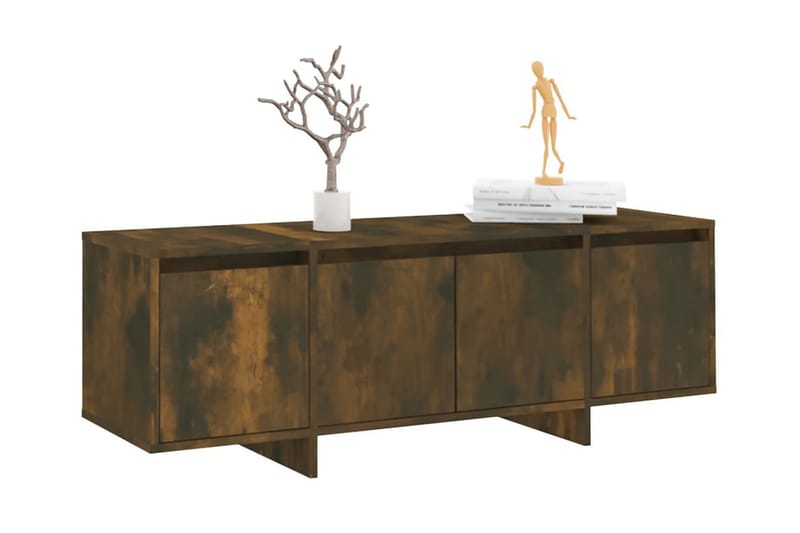 TV-bänk rökfärgad ek 120x30x40,5 cm spånskiva - Brun - Möbler - Tv möbel & mediamöbel - TV bänk & mediabänk