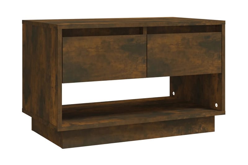 TV-bänk rökfärgad ek 70x41x44 cm spånskiva - Brun - Möbler - Tv möbel & mediamöbel - TV bänk & mediabänk
