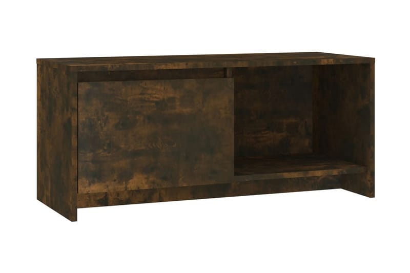 TV-bänk rökfärgad ek 90x35x40 cm spånskiva - Brun - Möbler - Tv möbel & mediamöbel - TV bänk & mediabänk
