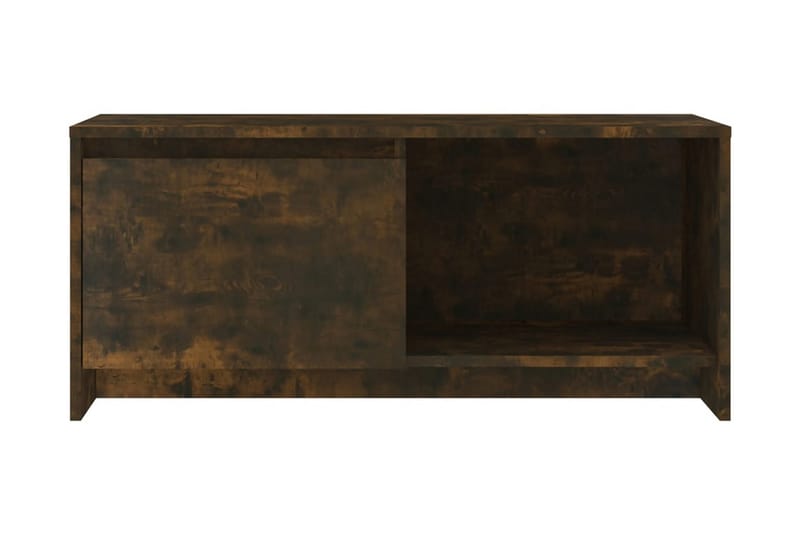 TV-bänk rökfärgad ek 90x35x40 cm spånskiva - Brun - Möbler - Tv möbel & mediamöbel - TV bänk & mediabänk