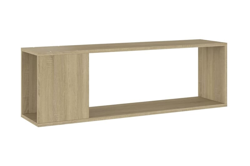 TV-bänk sonoma-ek 100x24x32 cm spånskiva - Brun - Möbler - Tv möbel & mediamöbel - TV bänk & mediabänk