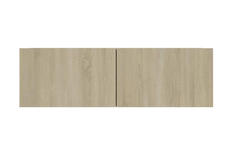 TV-bänk sonoma-ek 100x30x30 cm spånskiva - Brun - Möbler - Tv möbel & mediamöbel - TV bänk & mediabänk
