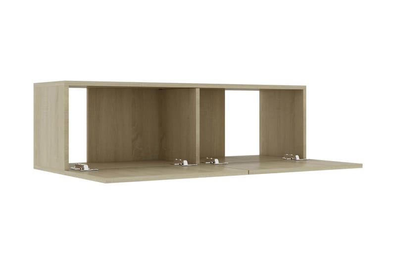 TV-bänk sonoma-ek 100x30x30 cm spånskiva - Brun - Möbler - Tv möbel & mediamöbel - TV bänk & mediabänk