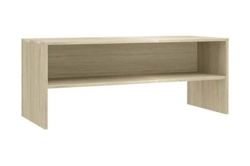 TV-bänk sonoma ek 100x40x40 cm spånskiva - Brun - Möbler - Tv möbel & mediamöbel - TV bänk & mediabänk