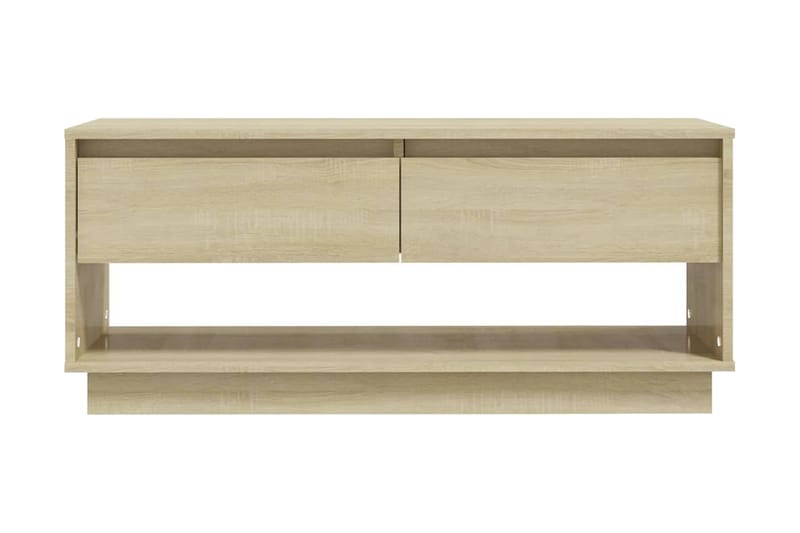 TV-bänk sonoma ek 102x41x44 cm spånskiva - Beige - Möbler - Tv möbel & mediamöbel - TV bänk & mediabänk