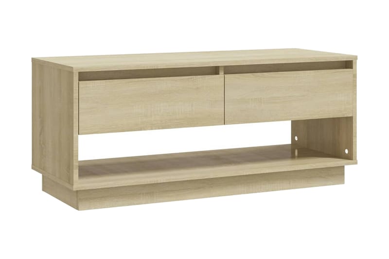 TV-bänk sonoma ek 102x41x44 cm spånskiva - Beige - Möbler - Tv möbel & mediamöbel - TV bänk & mediabänk
